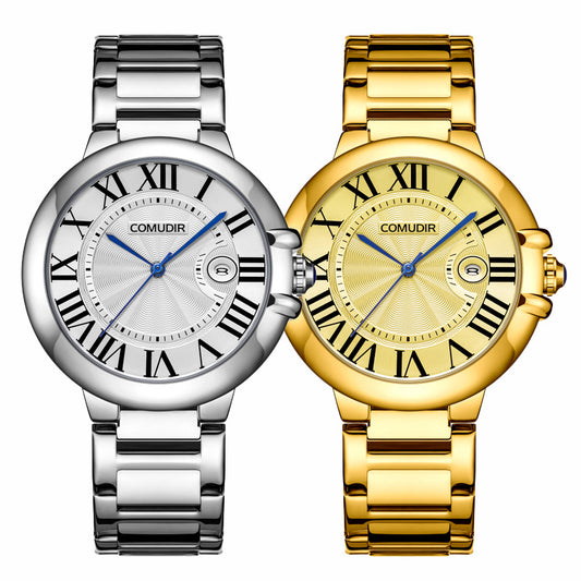 Blue Balloon Women’s Leather Automatic Waterproof Quartz Watch