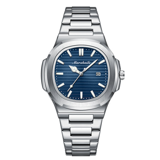 Swiss-Style Ultra-Thin Men’s Quartz Watch – Waterproof, Calendar, Minimalist Design