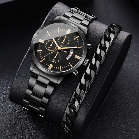 Men Business Watches Male Calendar Quartz Watch Bracelet