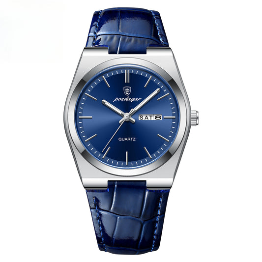 Ultra-Thin Men's Quartz Watch – Waterproof, Swiss-Inspired Design