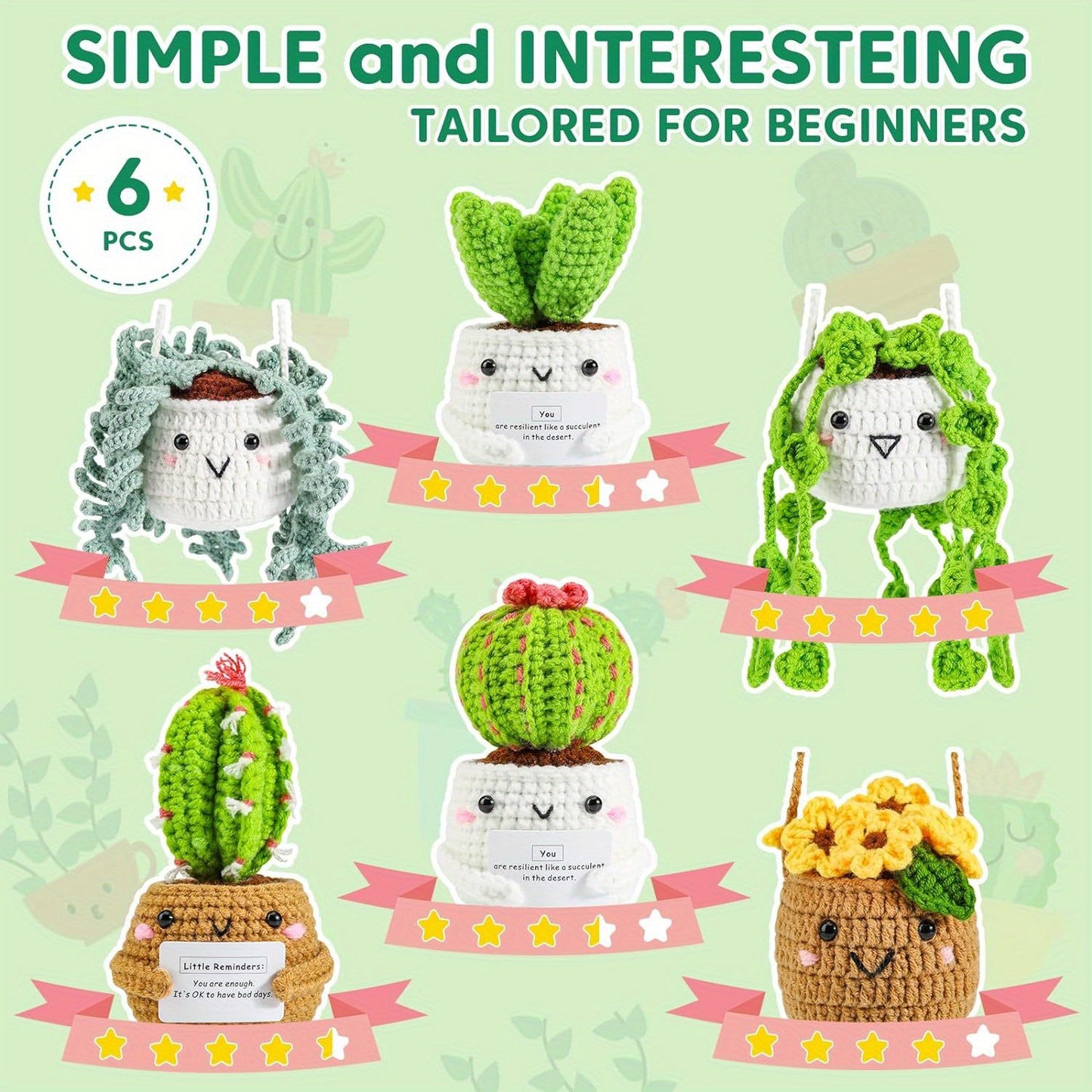 Crochet Kit  6pcs