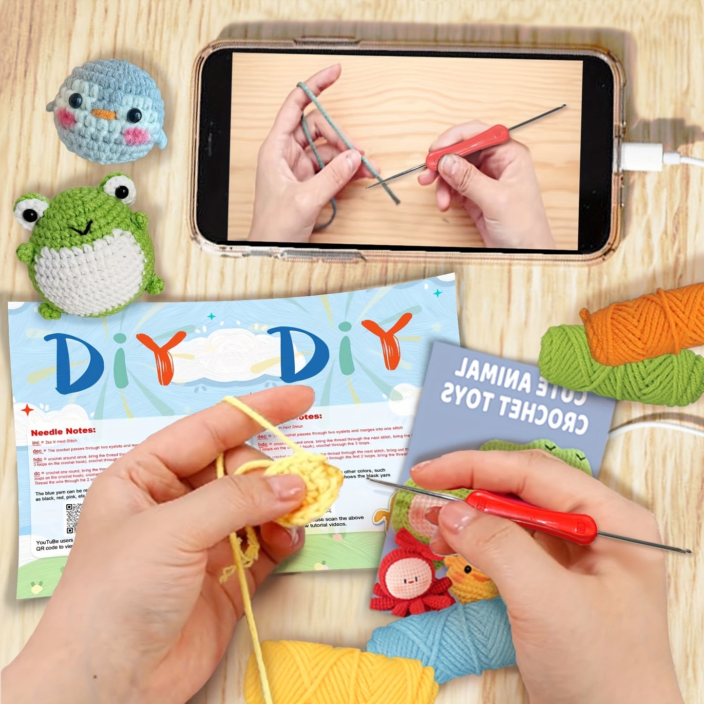 Animal Crochet Easy Crochet Kit 8pcs