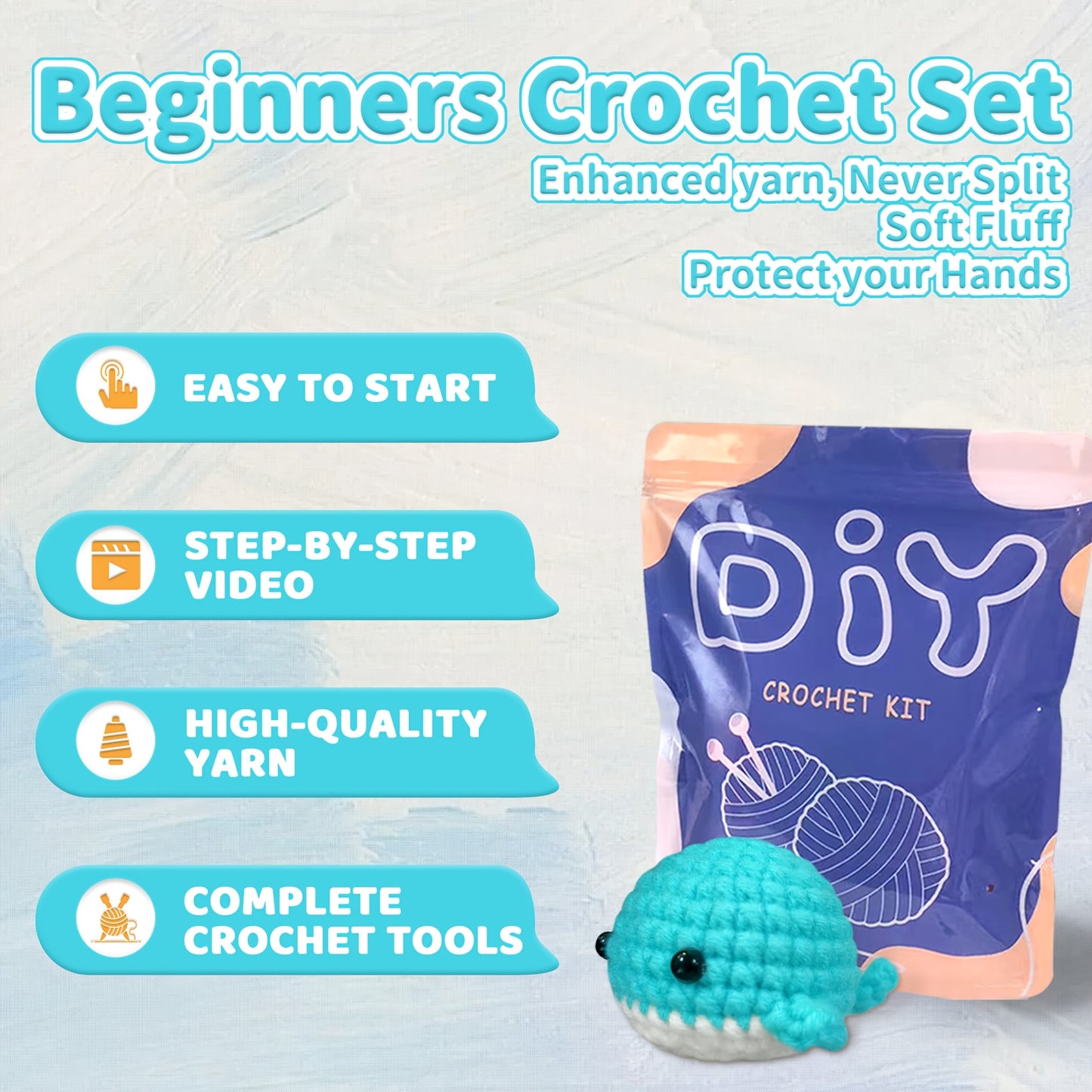 Animals Crochet Kit 8pcs