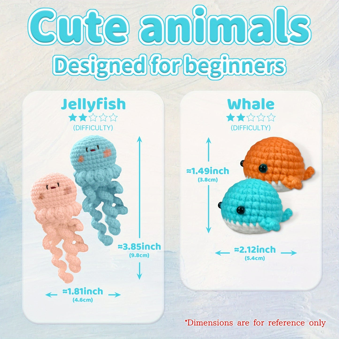 Animals Crochet Kit 8pcs