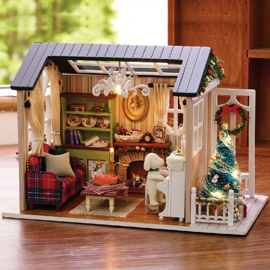 Wooden DIY Miniature Building Scene Model House