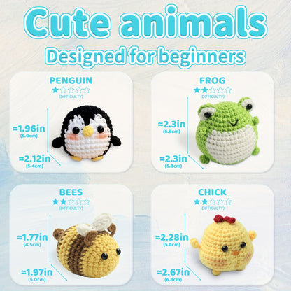 Animals Crochet Kit 8pcs