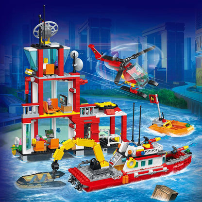 City Oceans Fire Station Blocks 779pcs