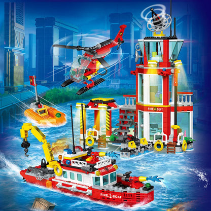 City Oceans Fire Station Blocks 779pcs