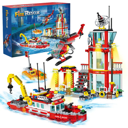 City Oceans Fire Station Blocks 779pcs