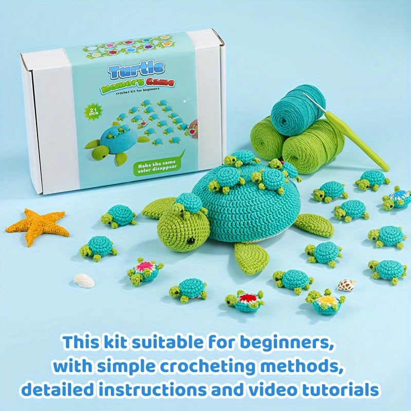 Turtle Crochet Kit for Beginners 21 Pcs