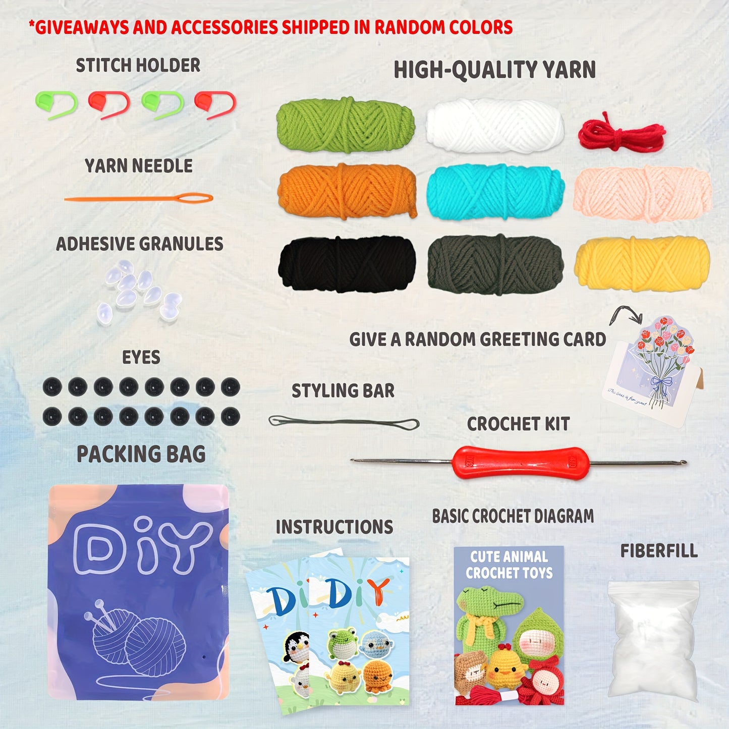 Animal Crochet Easy Crochet Kit 8pcs