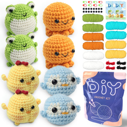 Animal Crochet Easy Crochet Kit 8pcs